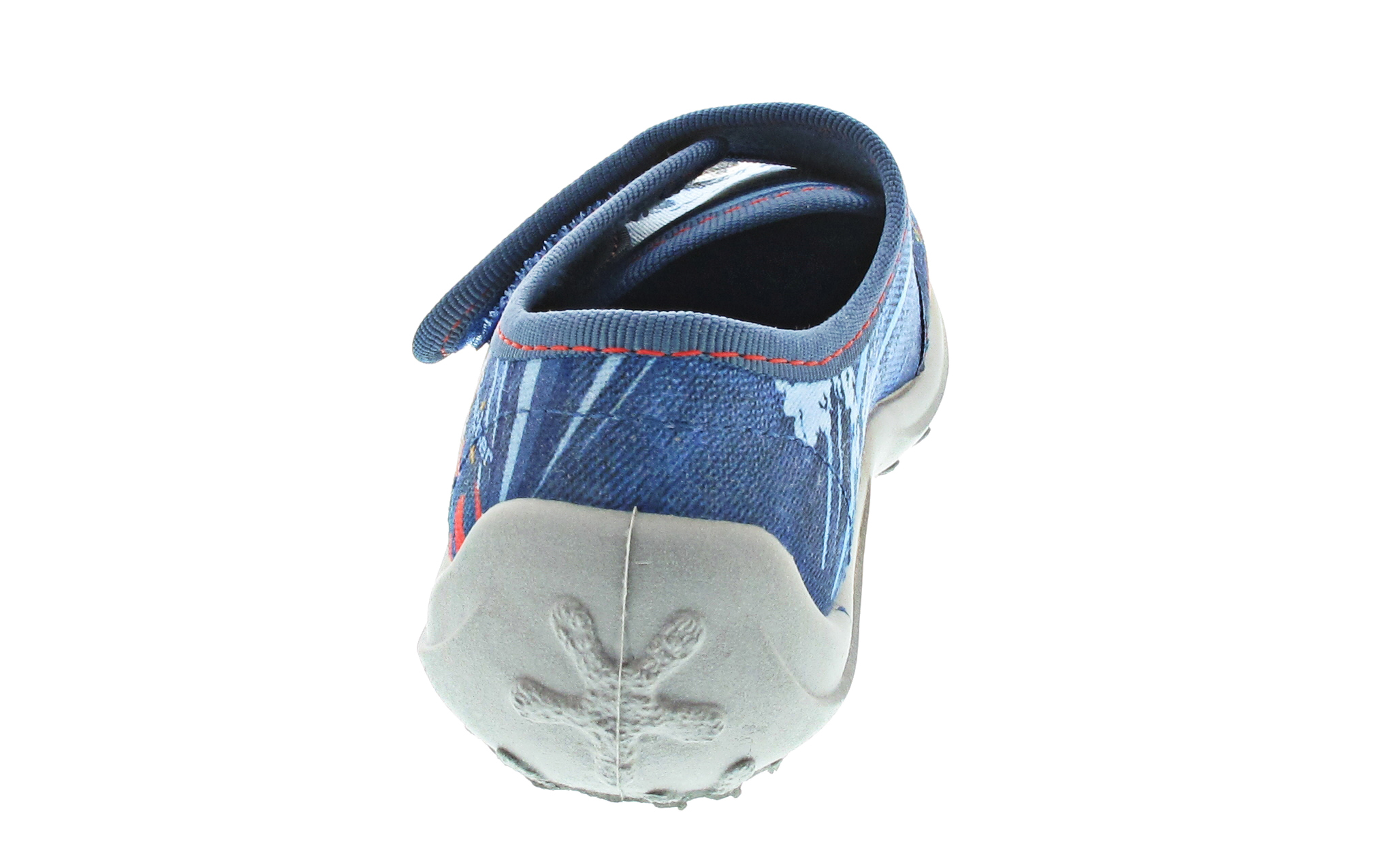 Fischer Markenschuhe Hausschuh blau kombi