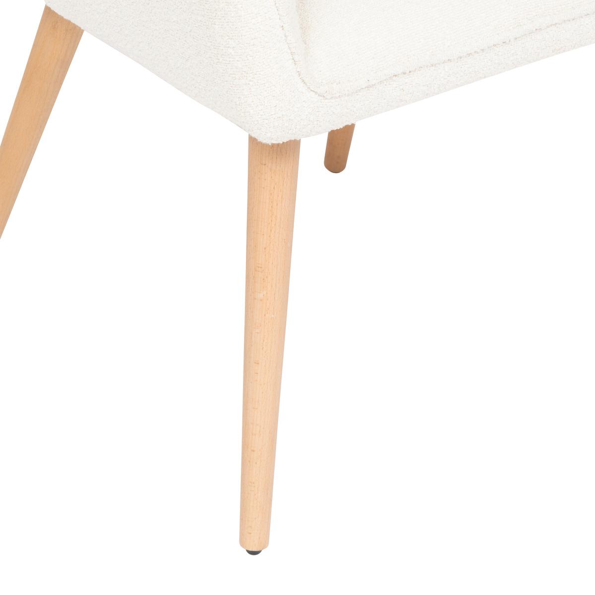 FAUTEUIL DINER BOUCLETTE VISOCA BLANC