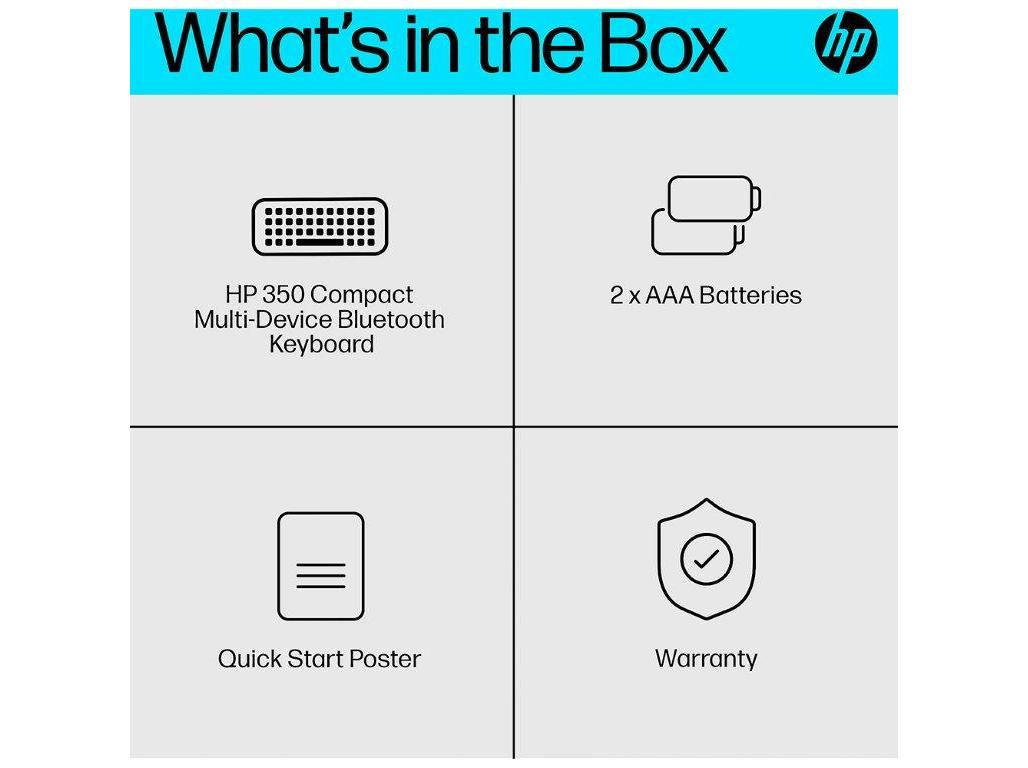 TECLADO S/FIOS HP HP 350 BRANCO MULTI-DEVICE