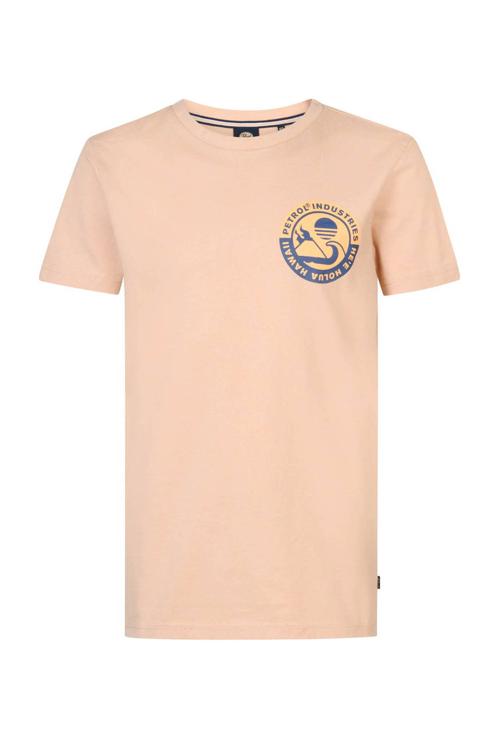 Petrol Industries T-shirt met backprint zachtoranje