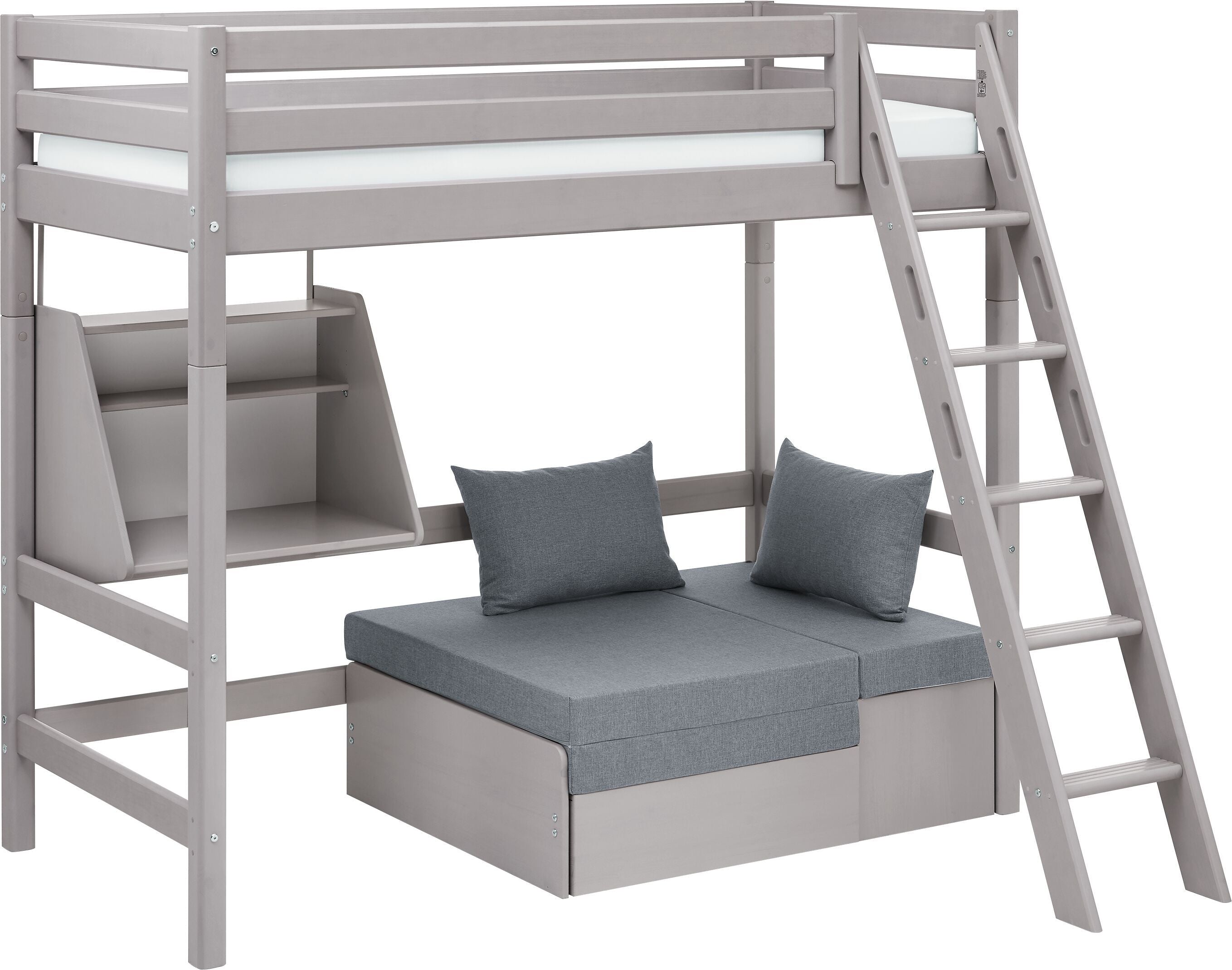 Flexa CLASSIC Hochbett - Grau / B: 179.0 cm x T: 210.0 cm x H: 185.0 cm