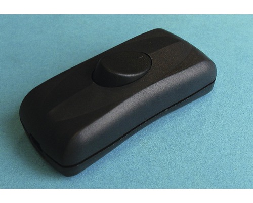 Inline snoerschakelaar voor platte kabels, zwart, 250V / 2A