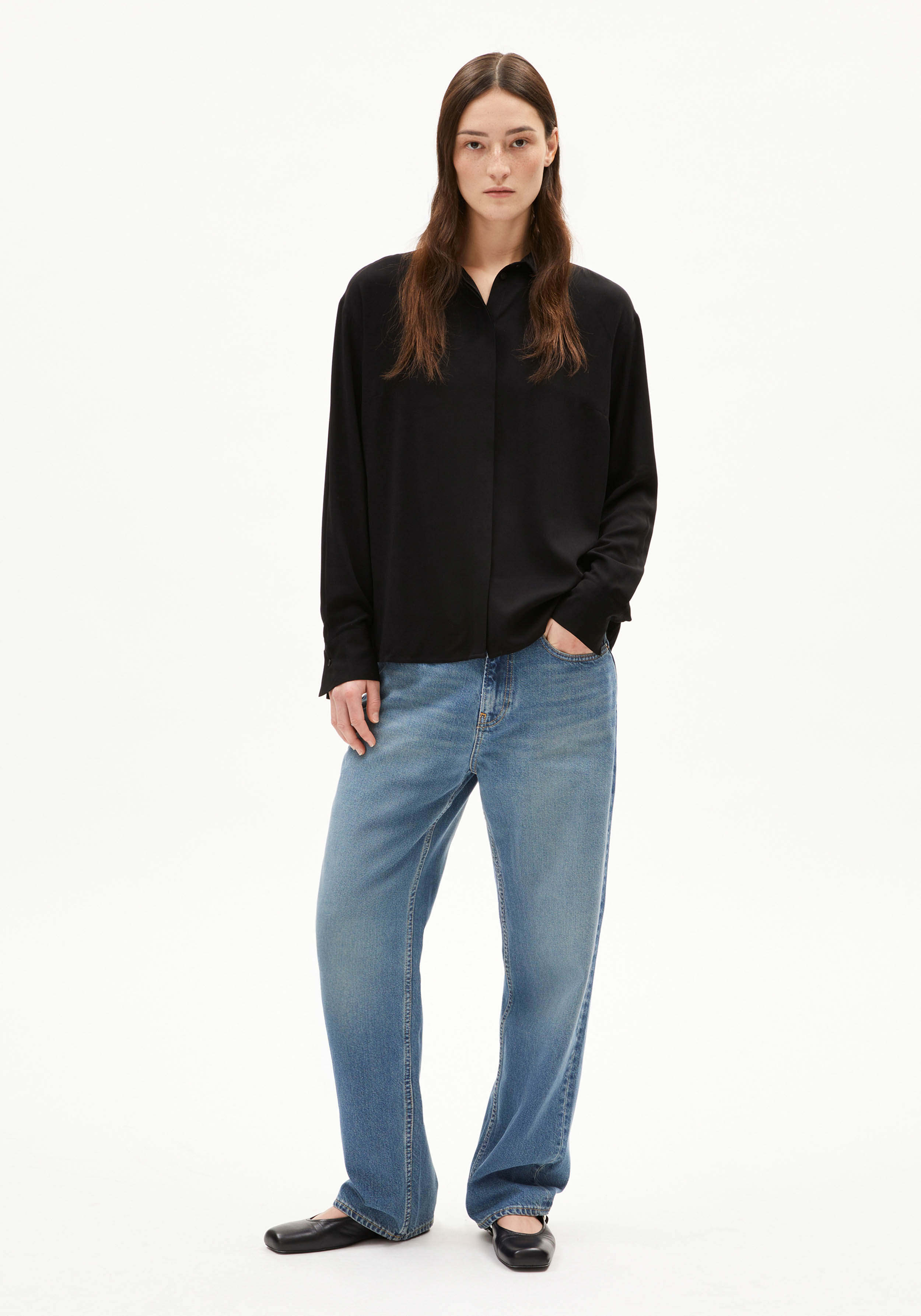 Armedangels Bluse Larisaana Longsleeve Black