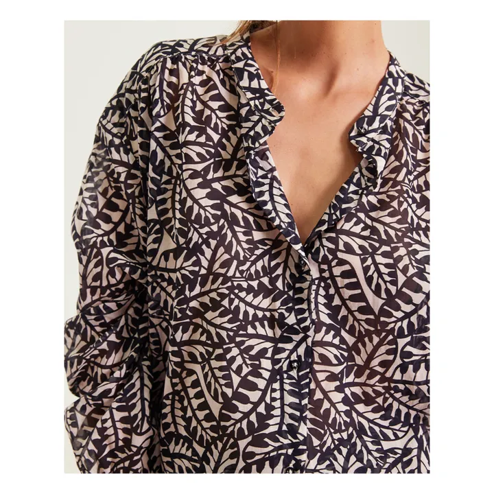 Sacrécoeur Blouse Ella Forest Voile de Coton | Noir