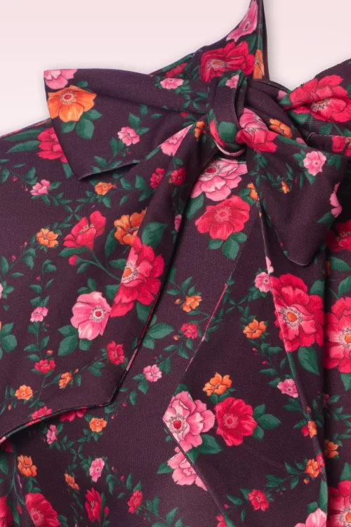 Vixen Floral bow top in multi