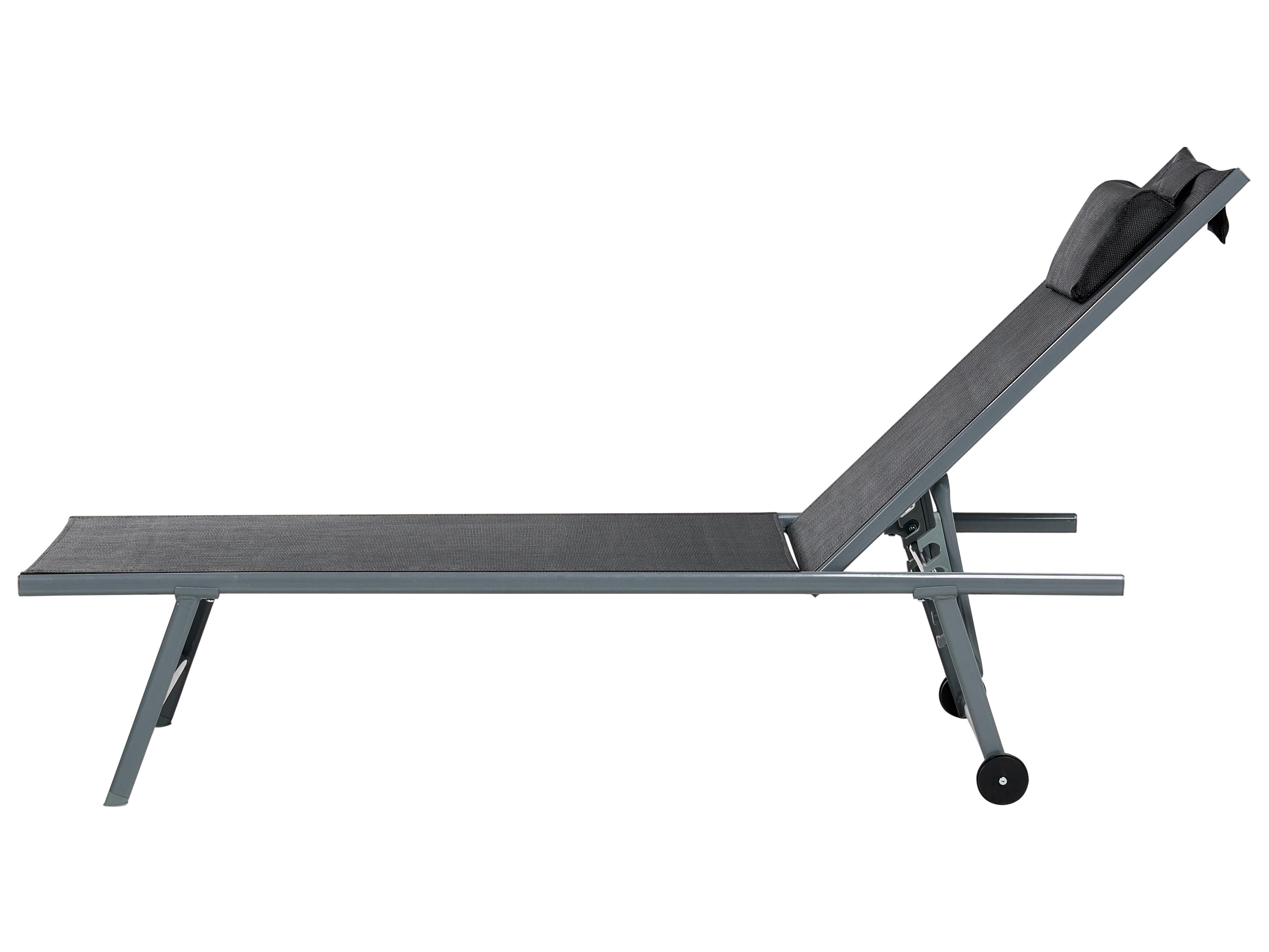 Set van 2 ligstoelen SORONI Metaal Zwart