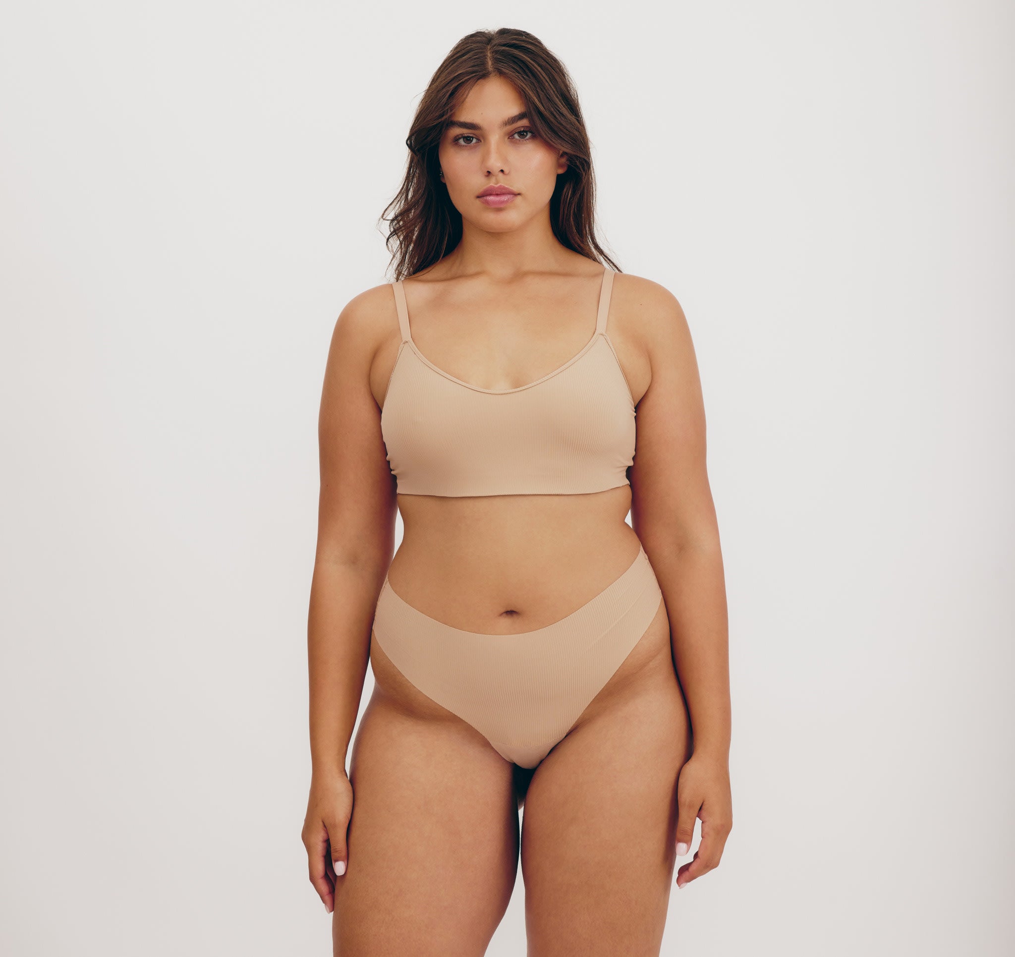 RECYCLED NYLON<br>Naked Rib Thong