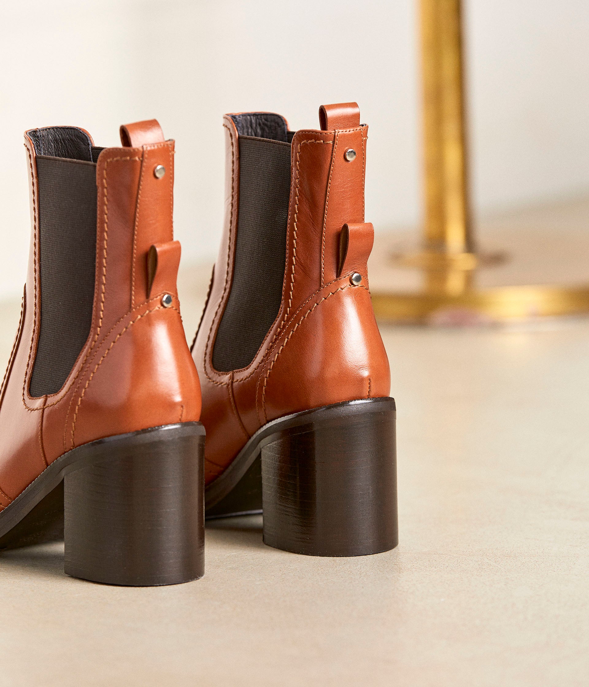 Boots cognac Domitille