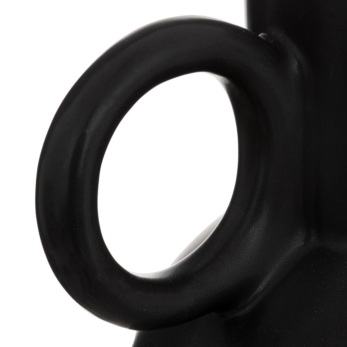VASE CERAMIQUE OLME NOIR H.22CM