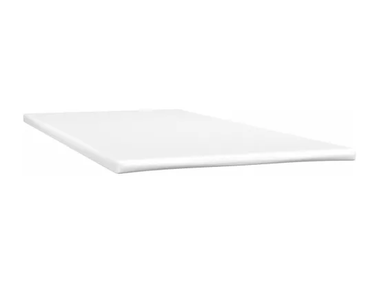 Sommier tapissier avec matelas Crème 100x200cm Similicuir