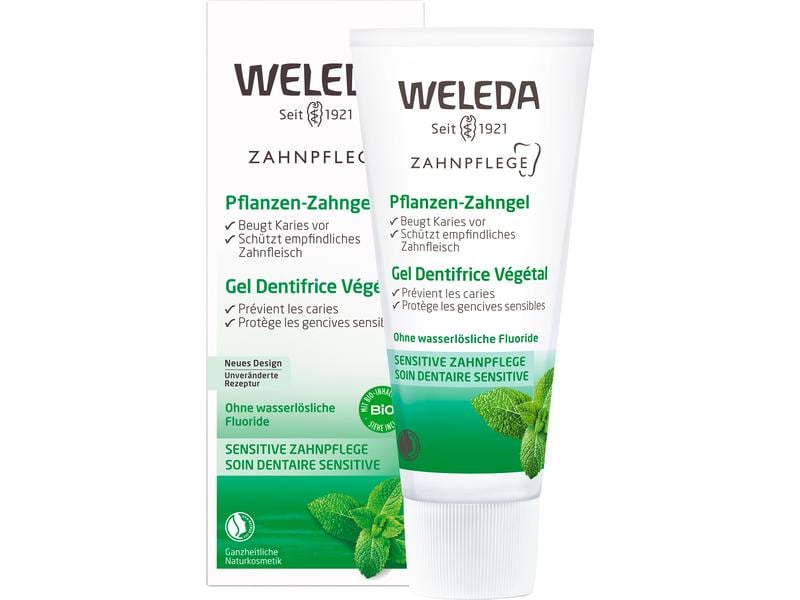 WELEDA Zahngel Pflanzen 75 ml Natürliche Zahnpasta mit frischem Geschmack nach Kräutern