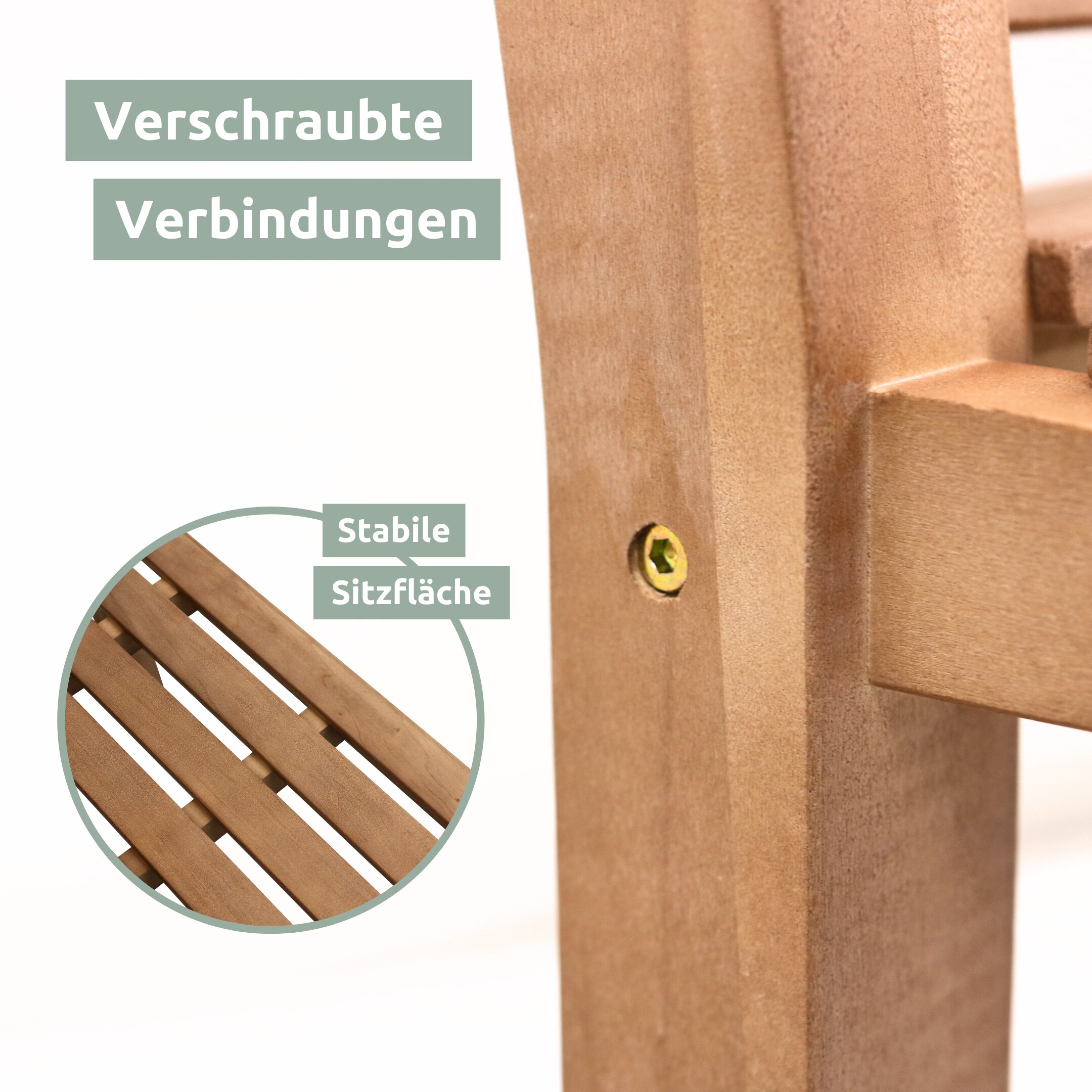 holz4home® Gartenbank aus Holz mit Schutzabdeckung und Gartenhandschuhen | 150cm