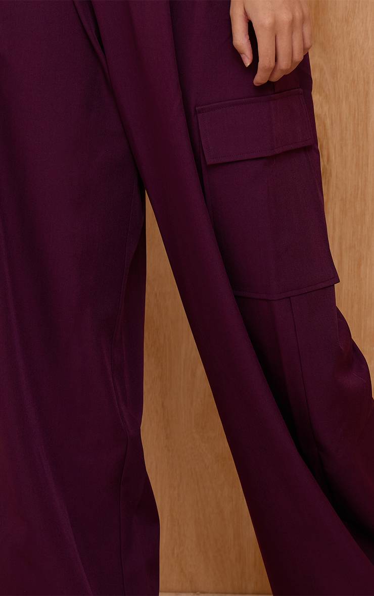Prune Pantalon Cargo Large Tissé