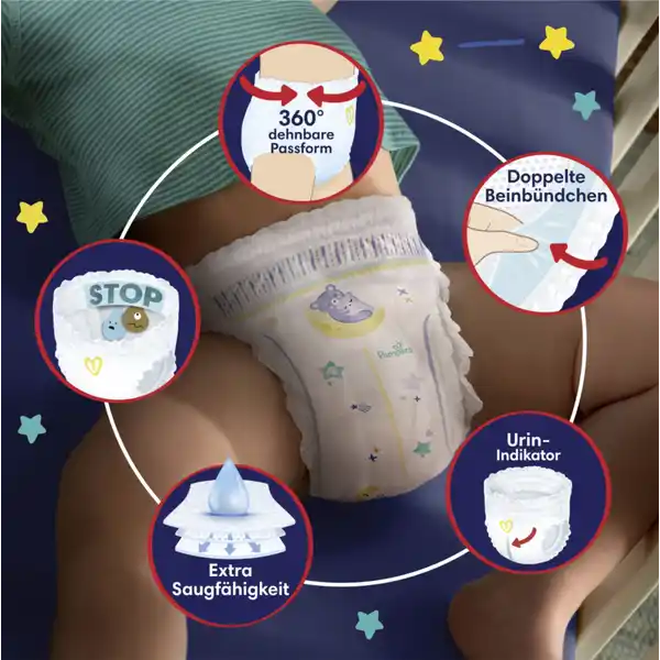 Baby dry Windeln Night Pants Gr. 4 (9-15 kg) Monatsbox
