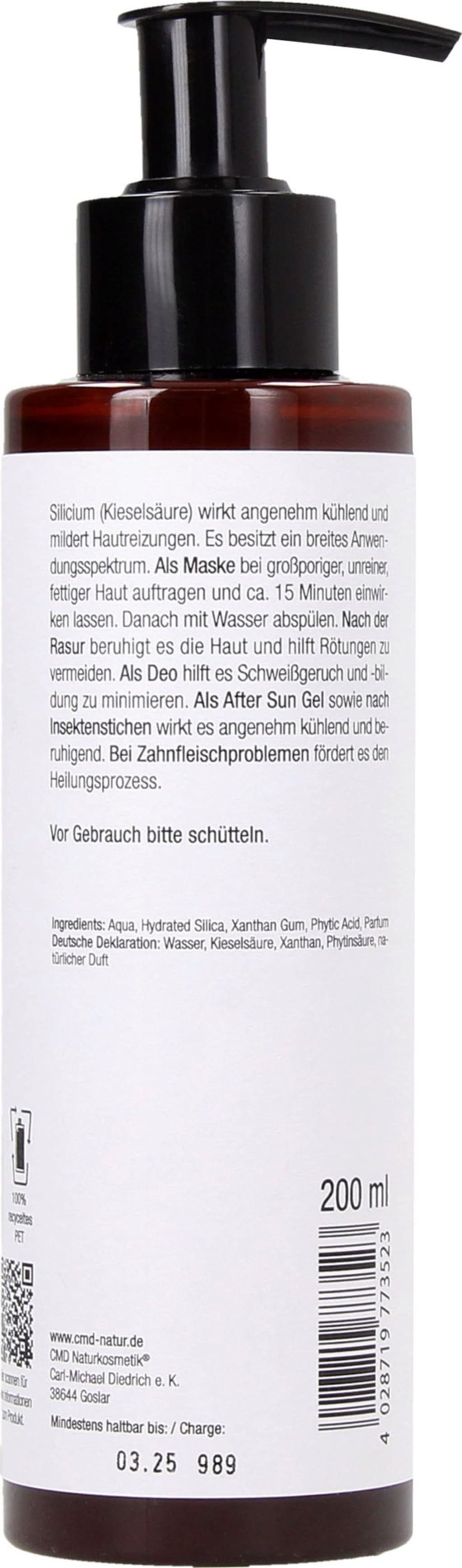 CMD Naturkosmetik  Siliciumgel, 200 ml