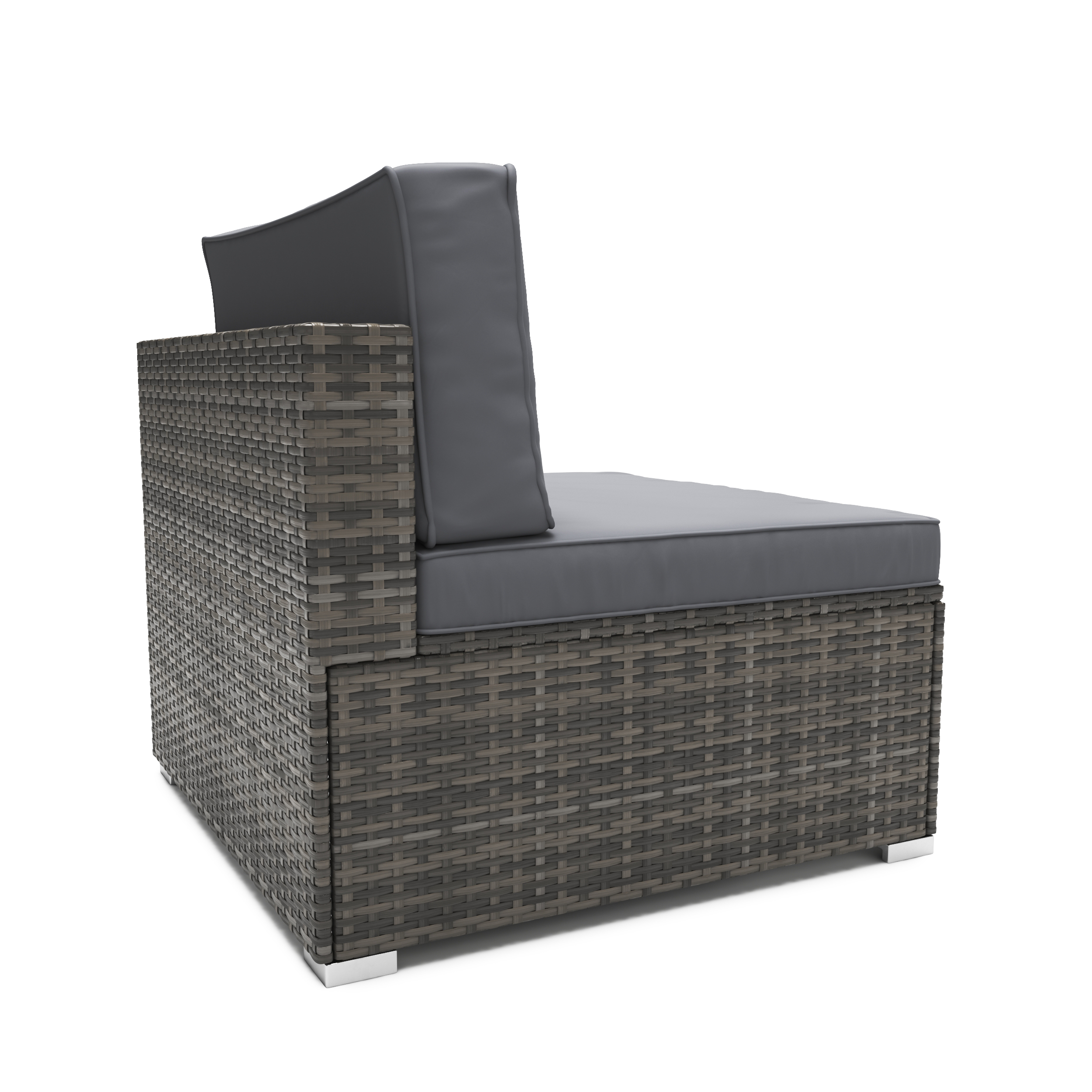 Mittelteil Rattanlounge LINDOS grau/anthrazit