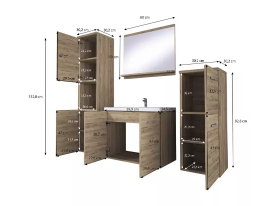 Ensemble de meubles de salle de bain - Bodega - GRIPTICIALS