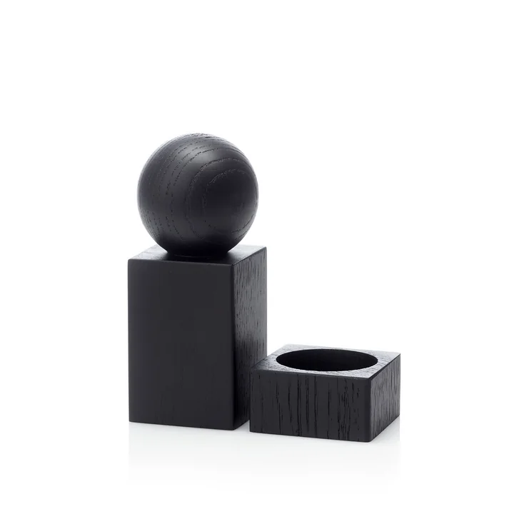 applicata - Twist Salz- und Pfeffer-Set, Eiche schwarz gebeizt