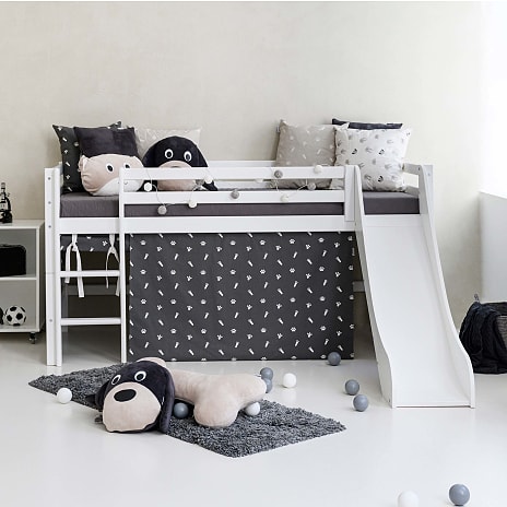 Hoppekids ECO Dream halvhøj seng med rutsjebane 90x200 cm