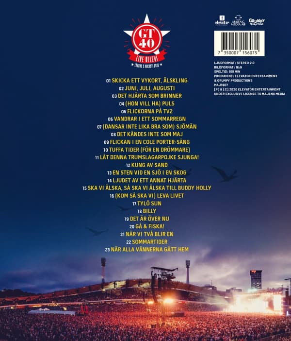 Gyllene Tider - GT40: Live Ullevi (Blu-ray)