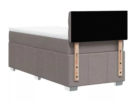 Sommier à lattes de lit avec matelas Taupe 90x190 cm Tissu