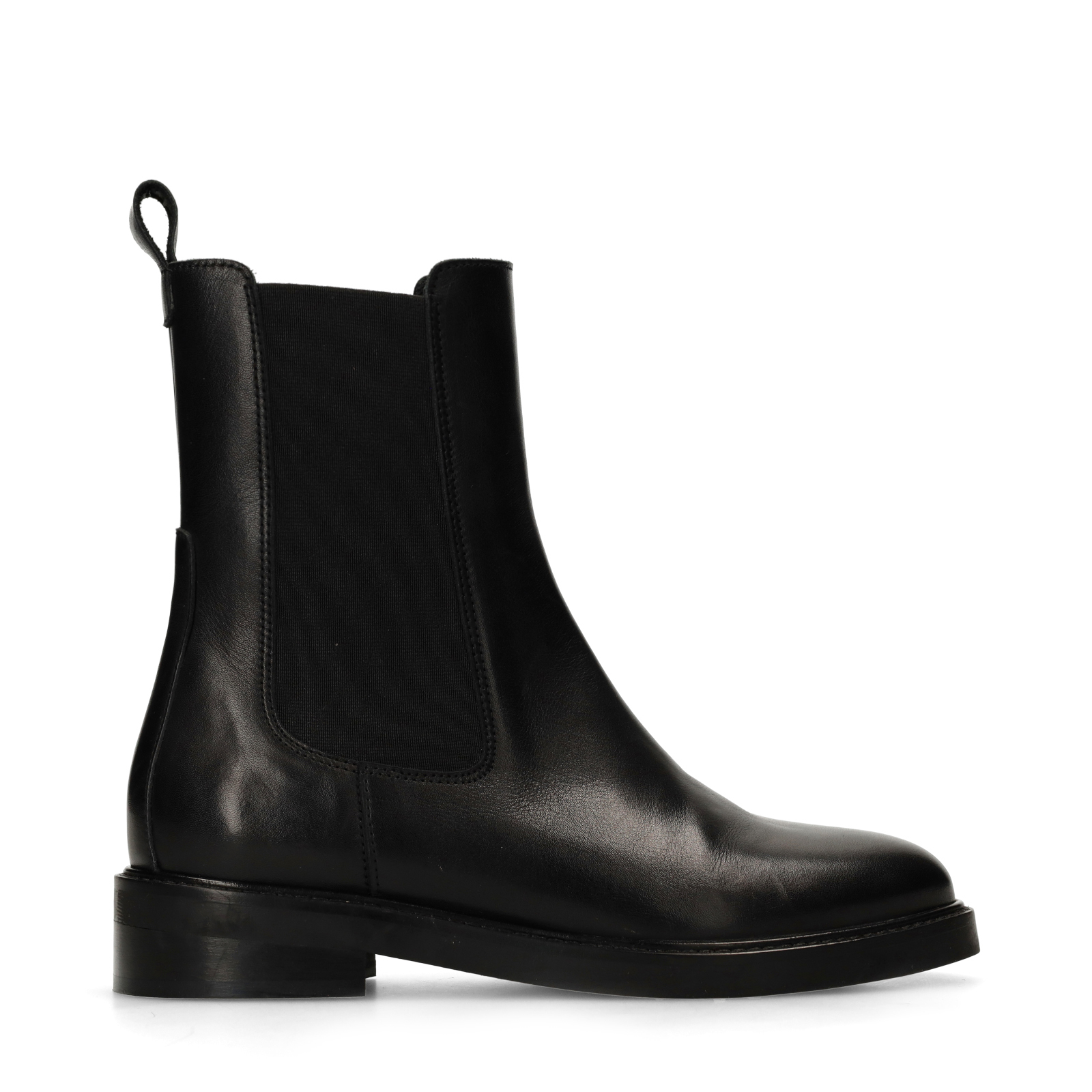 Zwarte leren chelsea boots