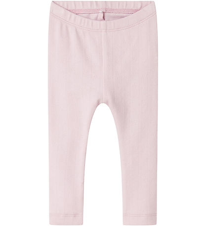 Name It Leggings - NbfDagnes - Light Lilac m. Lochmuster