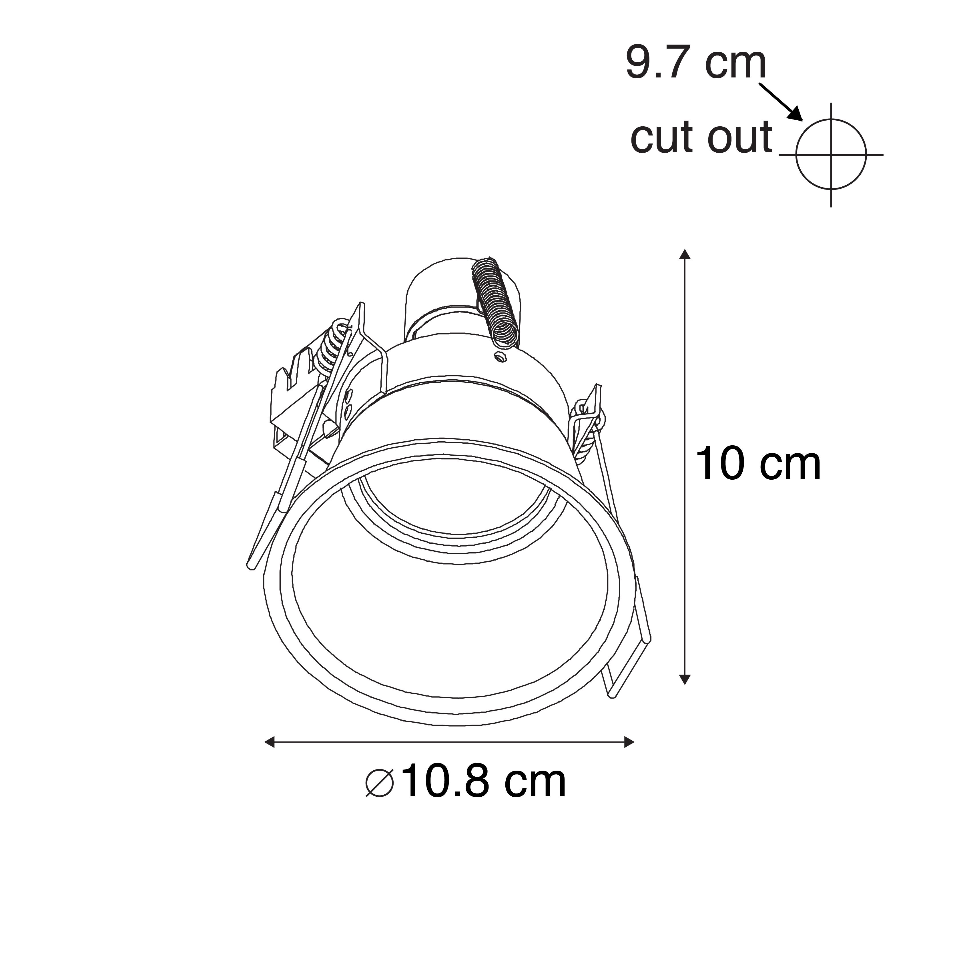Moderne inbouwspot wit GU10 70mm - Dept