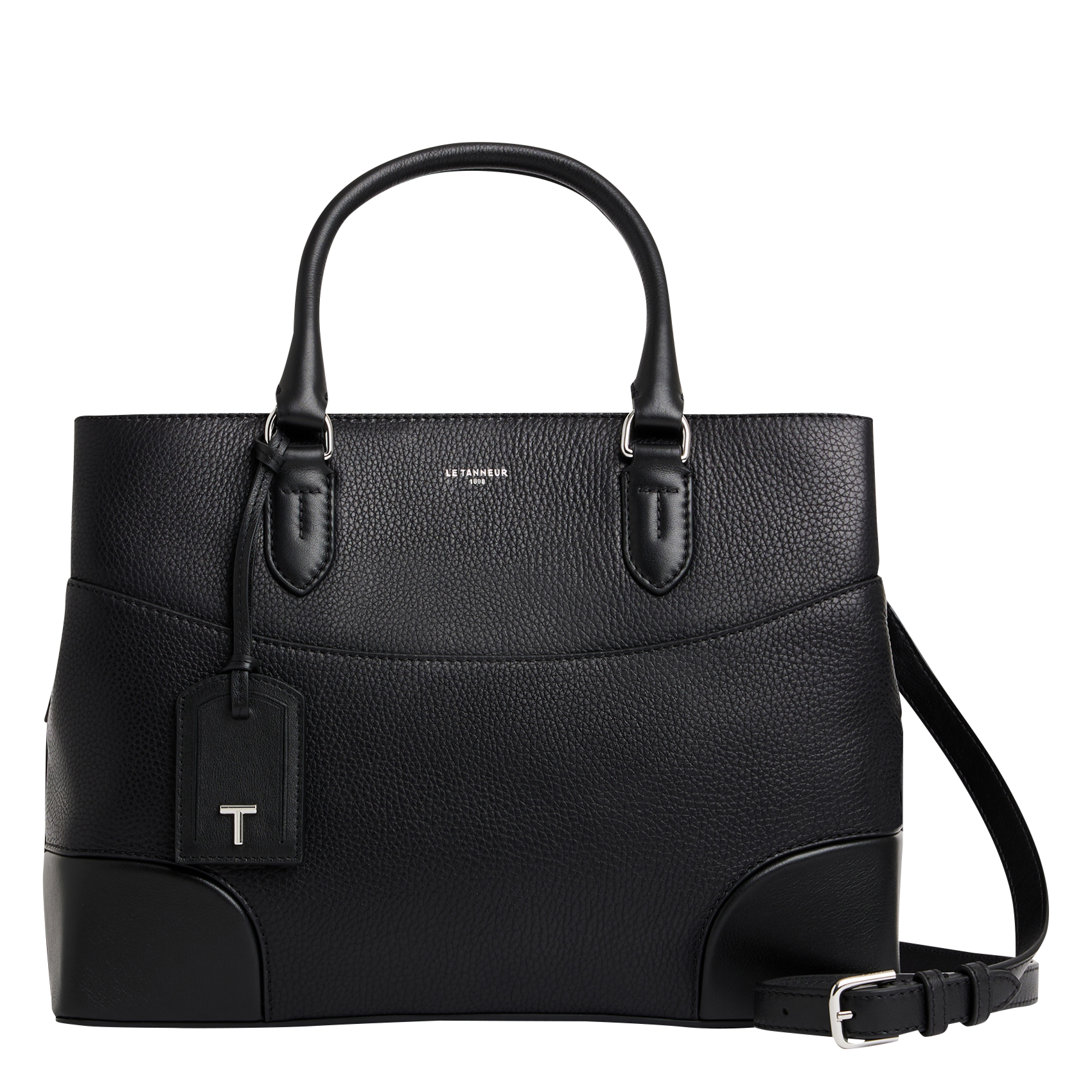 ROMY - Sac à main en cuir grainé| Noir