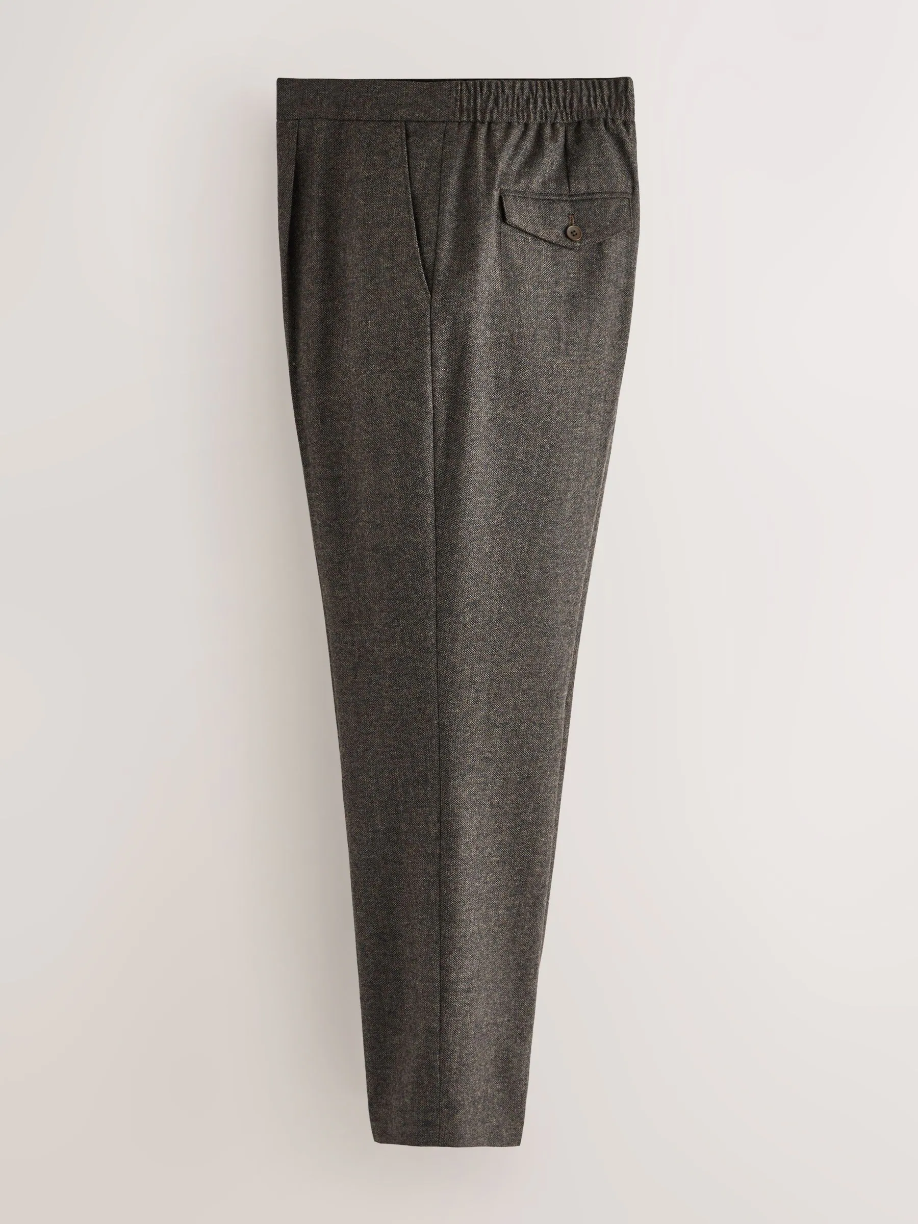 Bruin - Regular Fit Smart Elasticated Back Textured Trousers With Wool