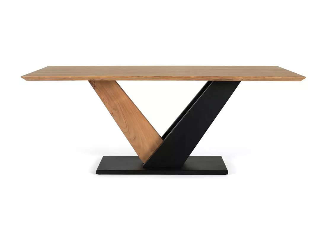 TABLE À MANGER EN BOIS D'ACACIA Multicolor.Giner y Colomer.77x100x200