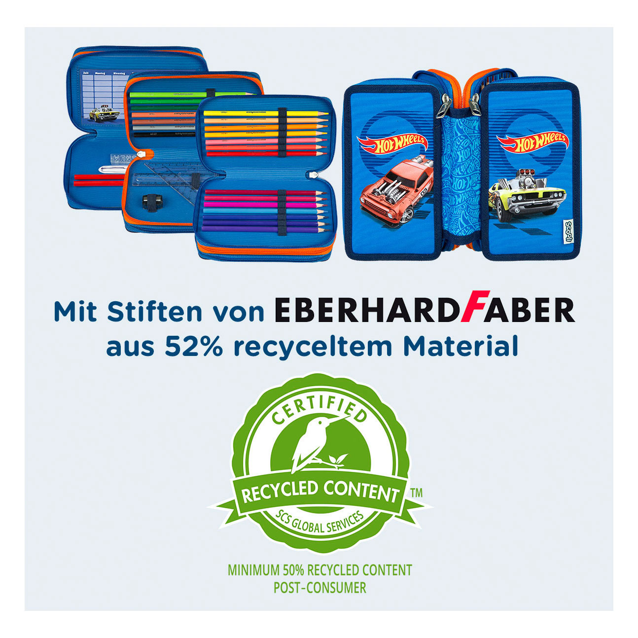 3-Vaks Gevulde Etui Hot Wheels