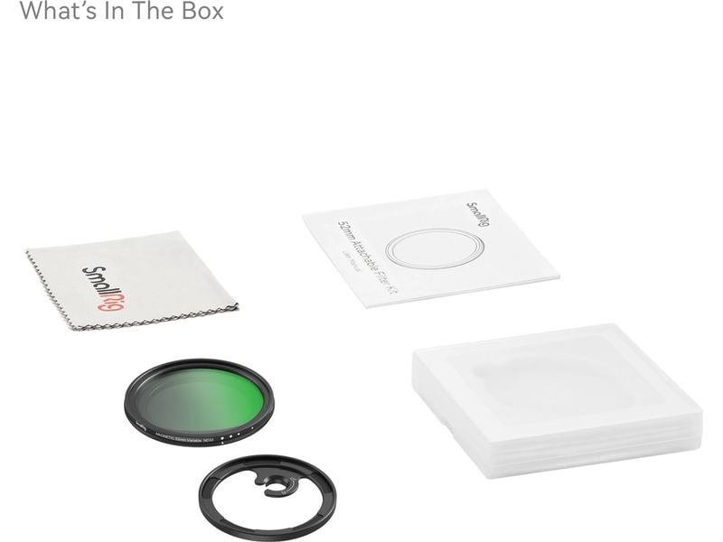 Smallrig MagEase Magnetischer VND-Filter ND2-ND32 mit Adapt Enthält zwei CPLs (ND2-ND32), die gestapelt und gedreht werden können