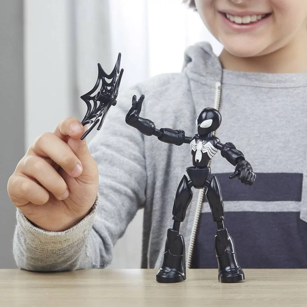 MARVEL SPIDER-MAN BEND AND FLEX - SPIDER-MAN EN COSTUME NOIR