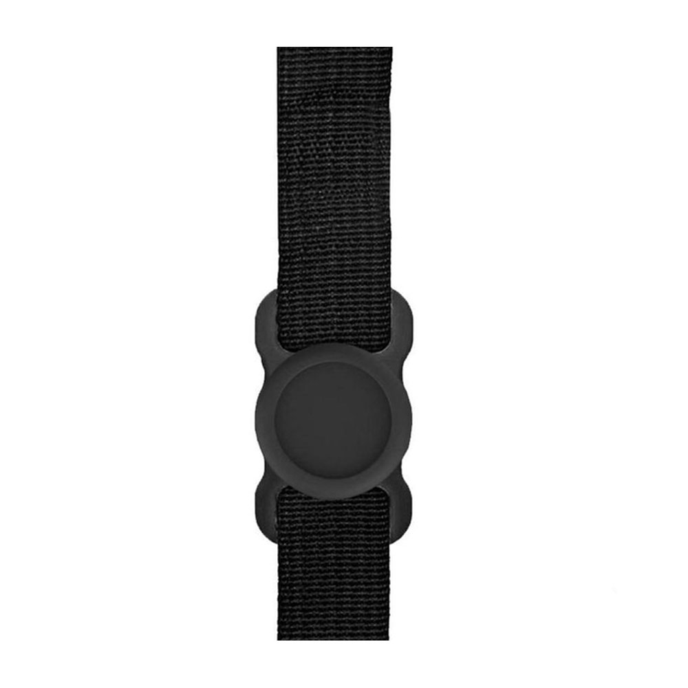 Apple AirTag Silikon Case Hülle Halsband Halterung für Haustiere (Hund / Katze) - Schwarz