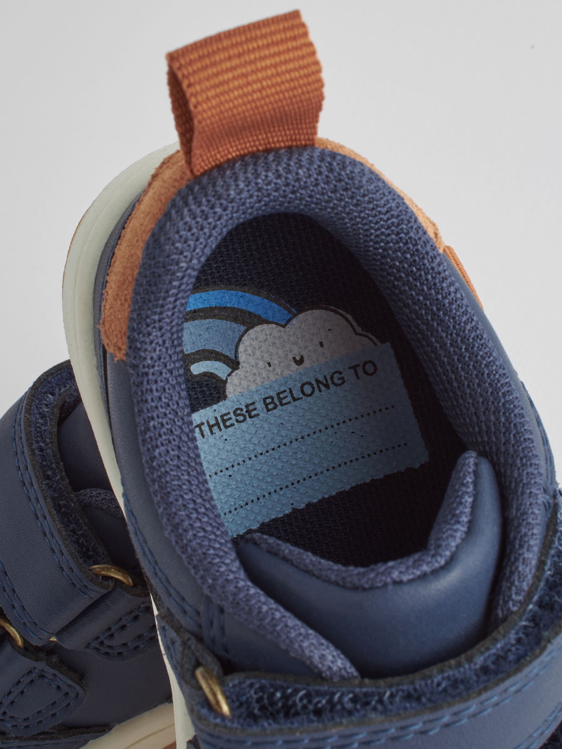 Marineblauw - Baby Touch Fastening Leather First Walker Shoes
