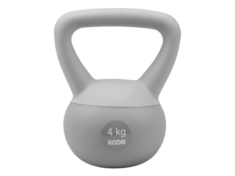 KOOR Kettlebell Paalla Soft, 4 kg Kugelhantel für das Training zu Hause