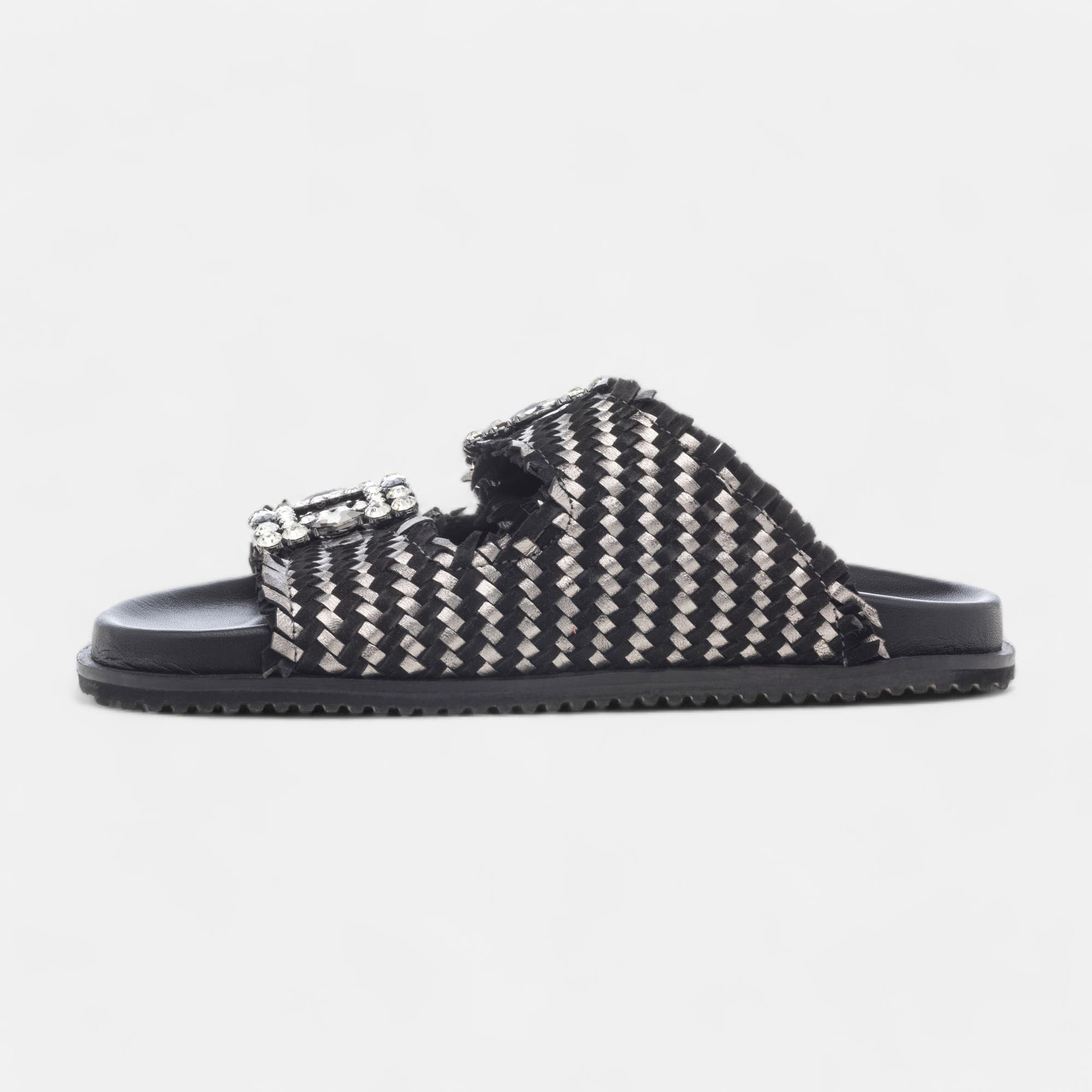Mules Femme en cuir noir