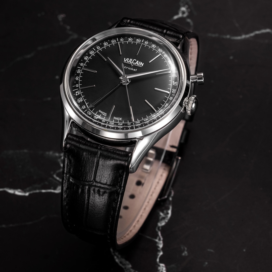 Vulcain Cricket President 39mm Black Sapphire Caseback