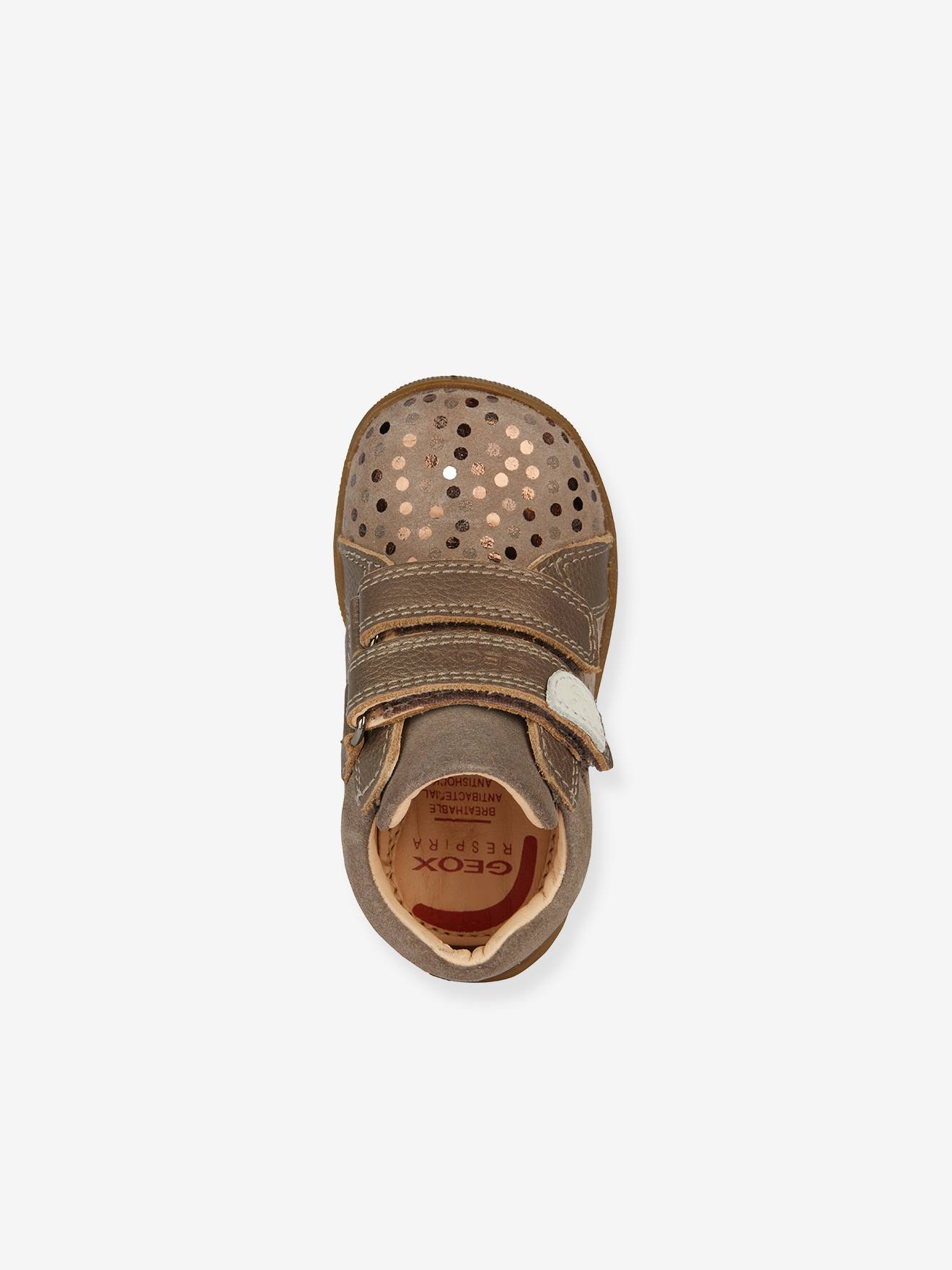 Tênis de cano alto Geox® B Macchia para meninas, cinza iridescente