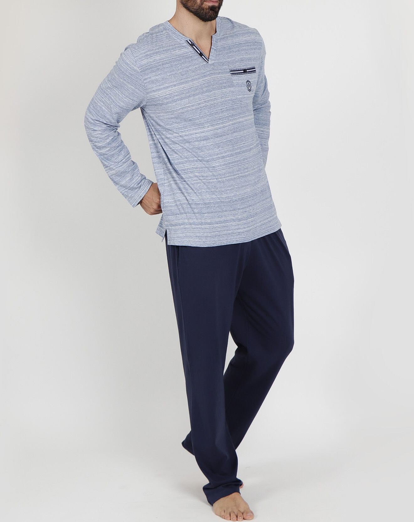 Admas Classic Pyjama Manches longues & Pantalon Ulysse bleu