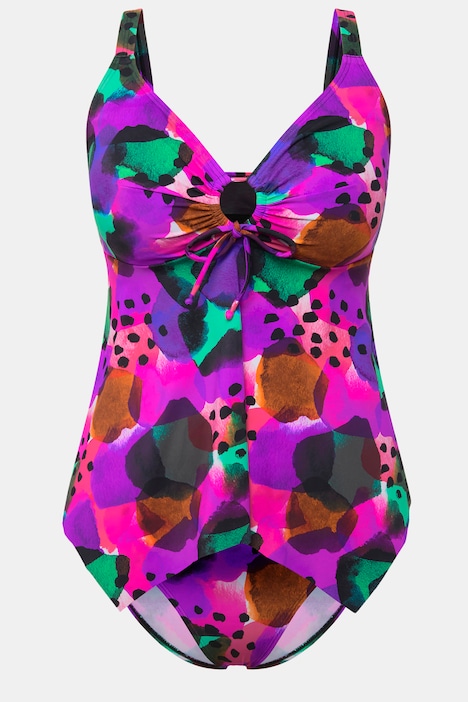 Tankini, Mustermix, Zierring, Softcups, Träger verstellbar