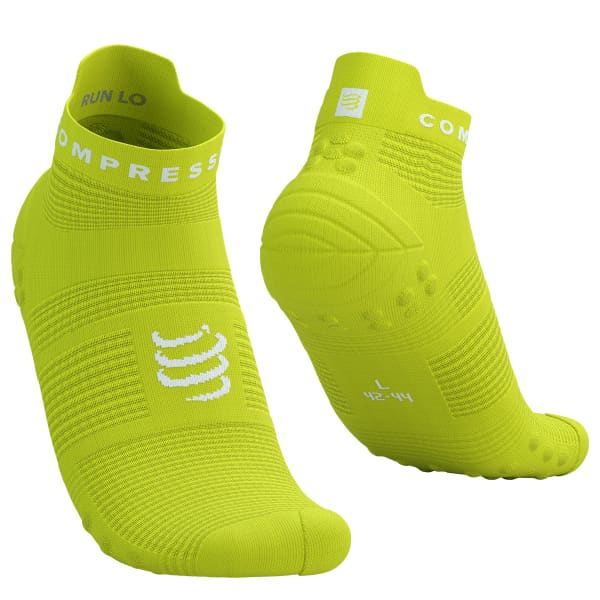 Chaussette running COMPRESSPORT PRO RACING SOCKS V4.0 RUN LOW GREEN SHEEN/WHITE