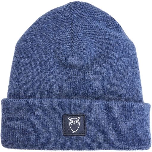 Knowledge Cotton Apparel Leaf Beanie, Dark Denim, One Size