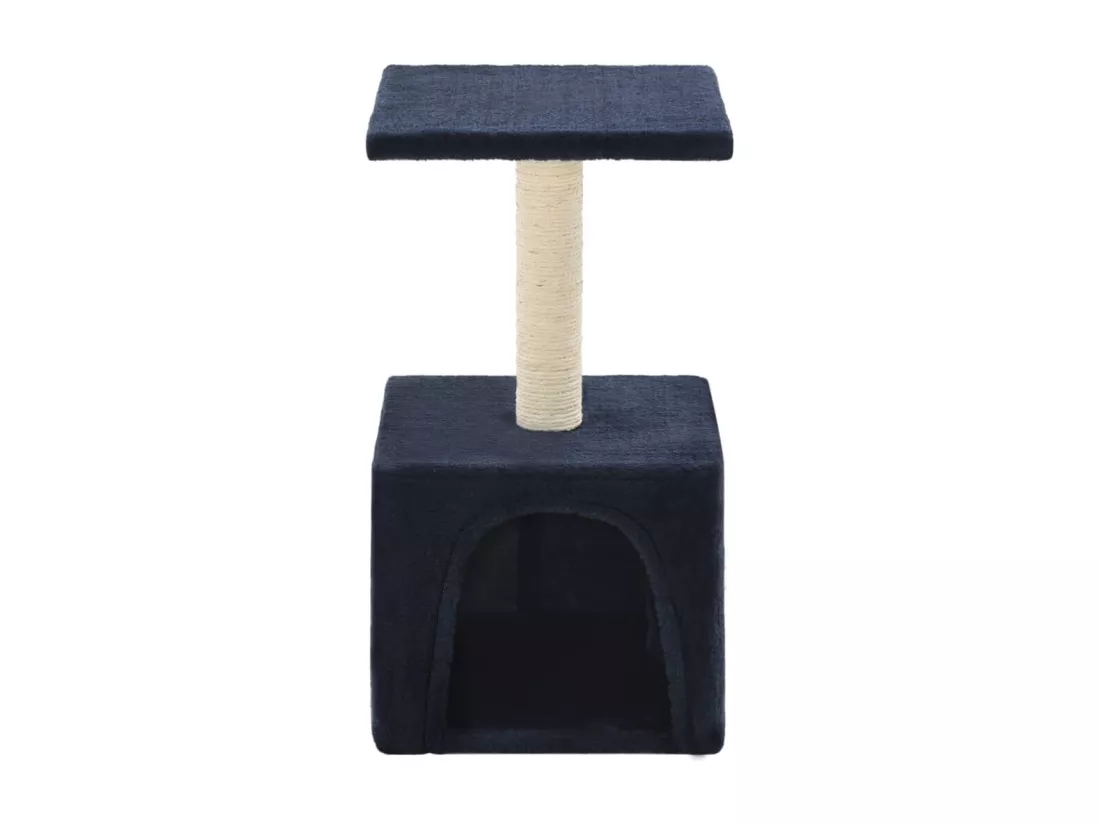 Arbre à chat avec griffoir en sisal 55 cm Bleu foncé
