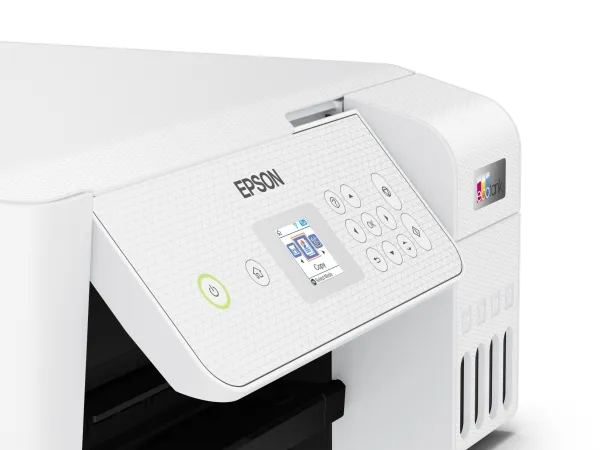 Epson EcoTank ET-2876 - Multifunktionsprinter - farve - blækprinter - ITS - A4 (medie) - op til 10 spm (udskriver) - 100 ark - Wi-Fi, USB - hvid