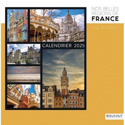 Calendrier illustré BOUCHUT 30 x 30 cm BELLES REGIONS DE FRANCE NORD 70 %
