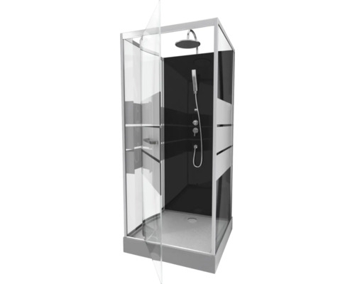 Complete douche Aurlane Study 90 x 90 x 225 cm mat zilver