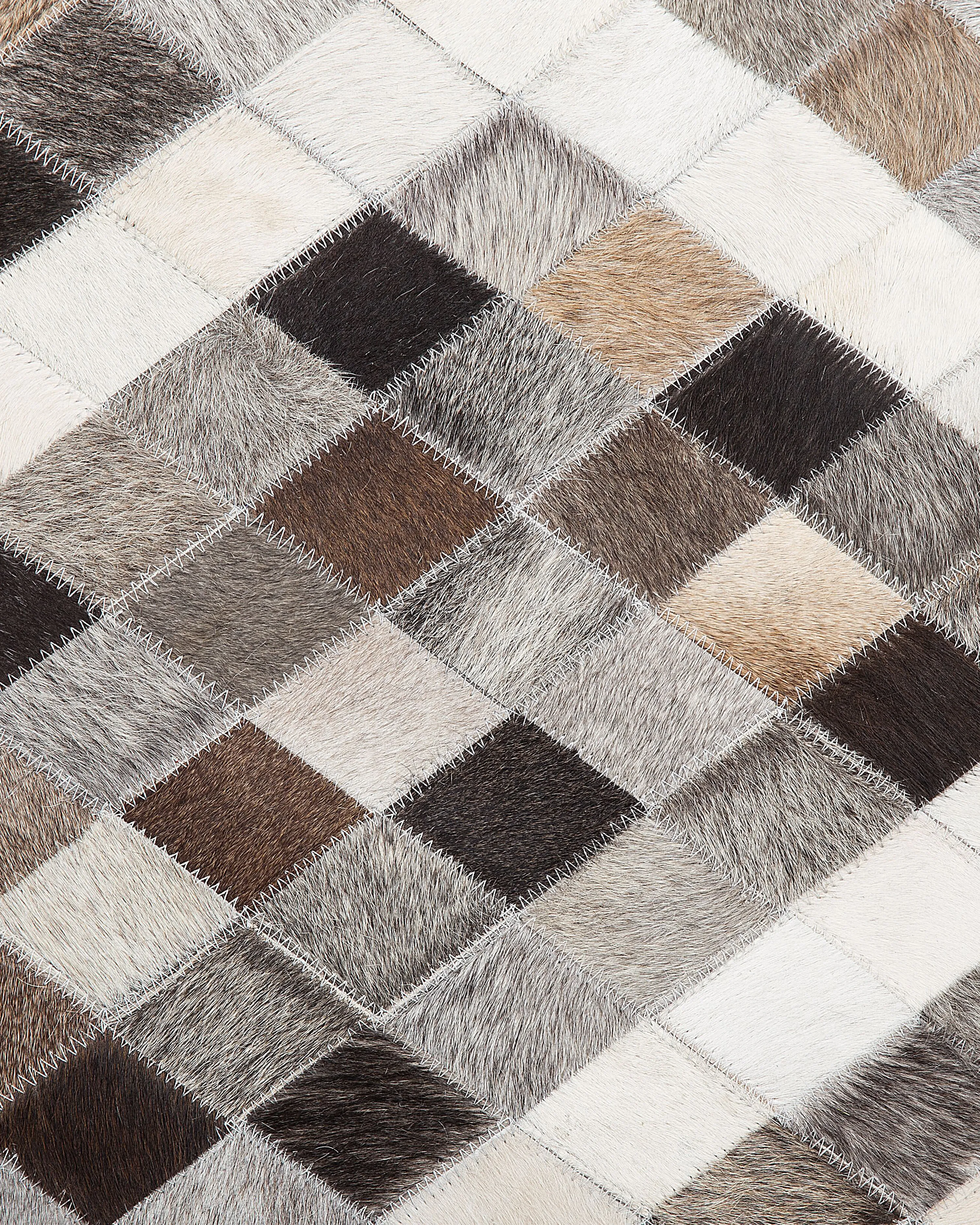 Vloerkleed AKDERE Bruin 160 x 230 cm Leer