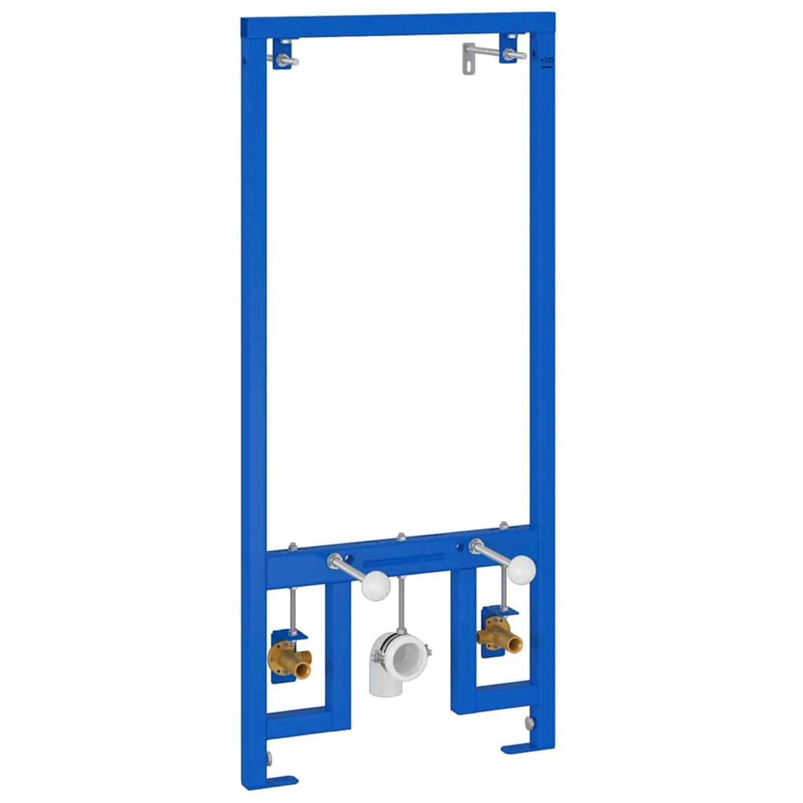 vidaXL Badkamermuurbeugel Blauw 50 x 17,5 x 136 cm Staal